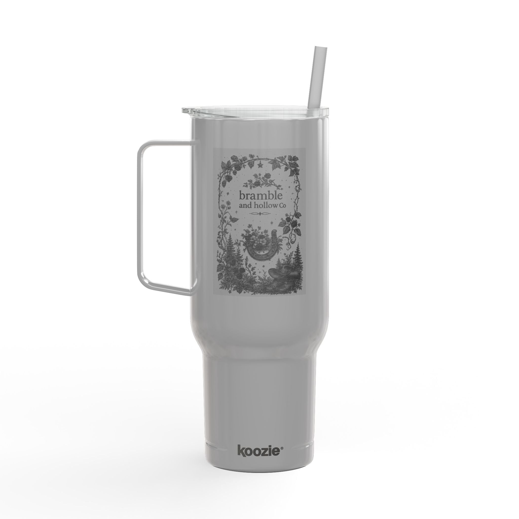 40oz Engraved Insulated Tumbler with Lid — Bramble & Bellflower Botanical Design